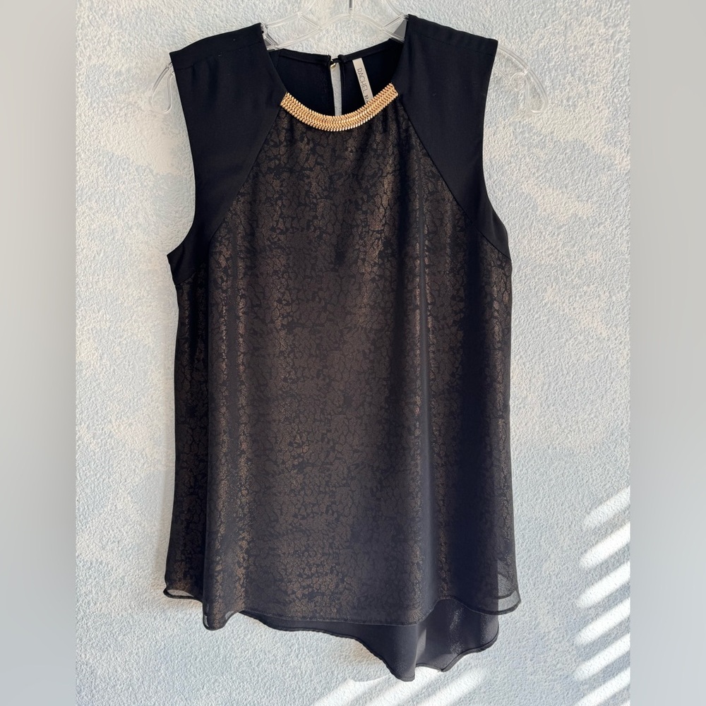 Elegant Black and Gold Women's Top